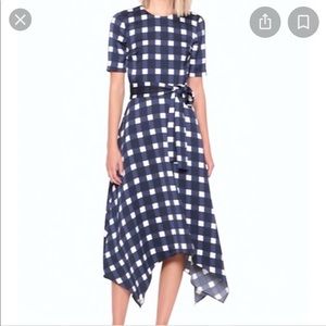 Hankerchief hem fit and flare dress NWT